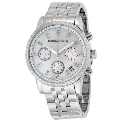 michael kors watches chronograph silver watch mk5020|Michael Kors Watch Ritz Chronograph MK5020 .